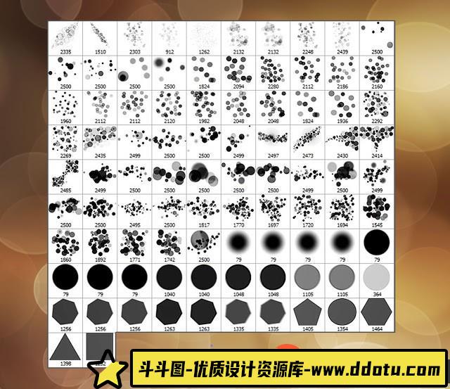 [炫光光效笔刷][插件发布]92个散景光斑PS画笔— Photoshop散景笔刷下载