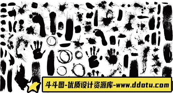 [笔刷打包下载][插件发布]百款毛笔笔触笔刷矢量素材