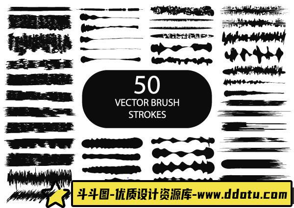 [笔刷打包下载][插件发布]百款毛笔笔触笔刷矢量素材