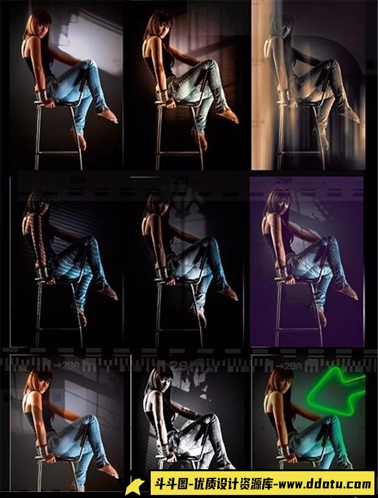 [炫光光效笔刷][插件发布]窗户光阳光光线光束光影情绪背景氛围创意创意PS笔刷