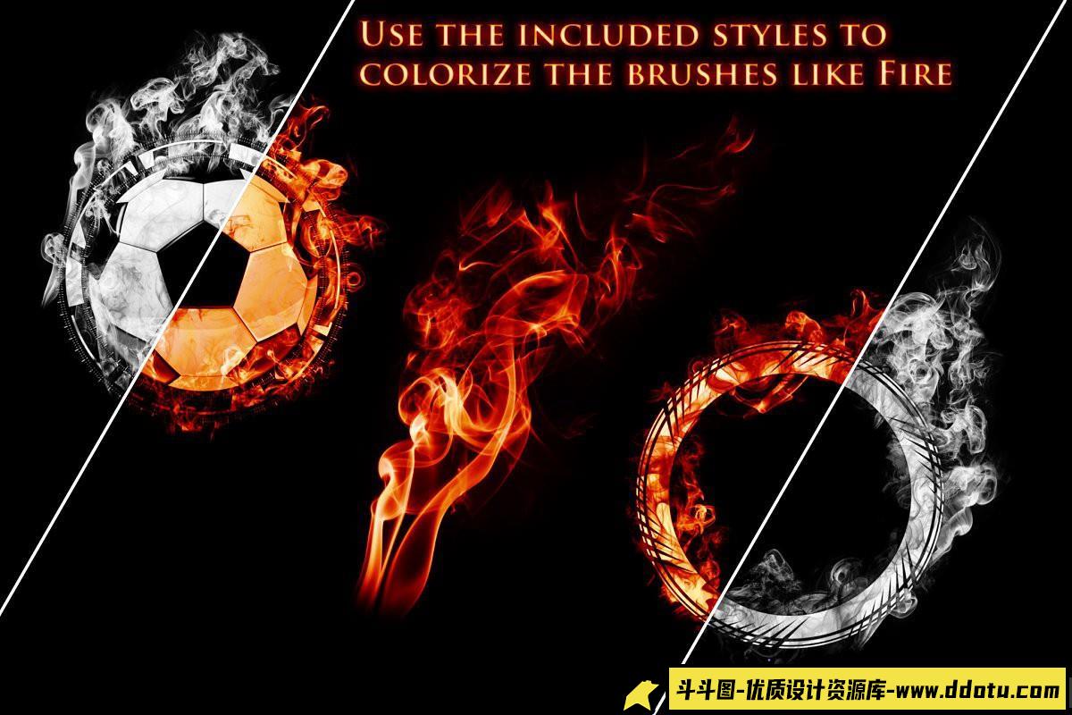 [火焰烟雾笔刷][插件发布]400+火焰烟雾效果工具包(包含笔刷ABR,PSD,ASLJPG,PNG,GRD,)