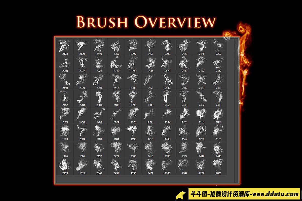 [火焰烟雾笔刷][插件发布]400+火焰烟雾效果工具包(包含笔刷ABR,PSD,ASLJPG,PNG,GRD,)