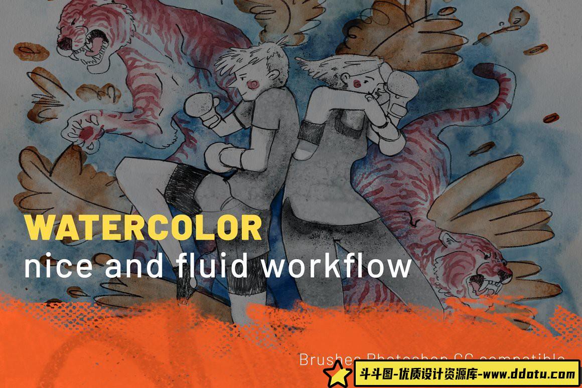 [CG绘画笔刷][插件发布]大师水彩铅笔绘画PS笔刷画笔合集Master Collection Photoshop笔刷