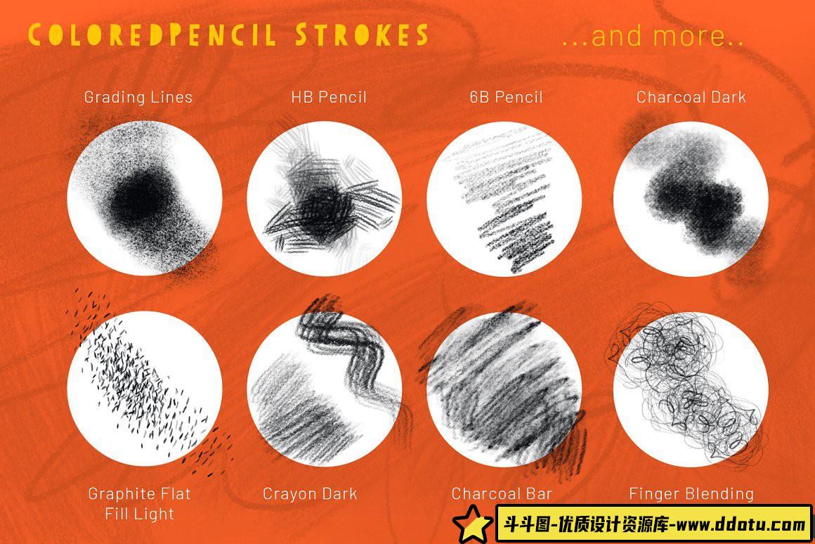 [CG绘画笔刷][插件发布]大师水彩铅笔绘画PS笔刷画笔合集Master Collection Photoshop笔刷