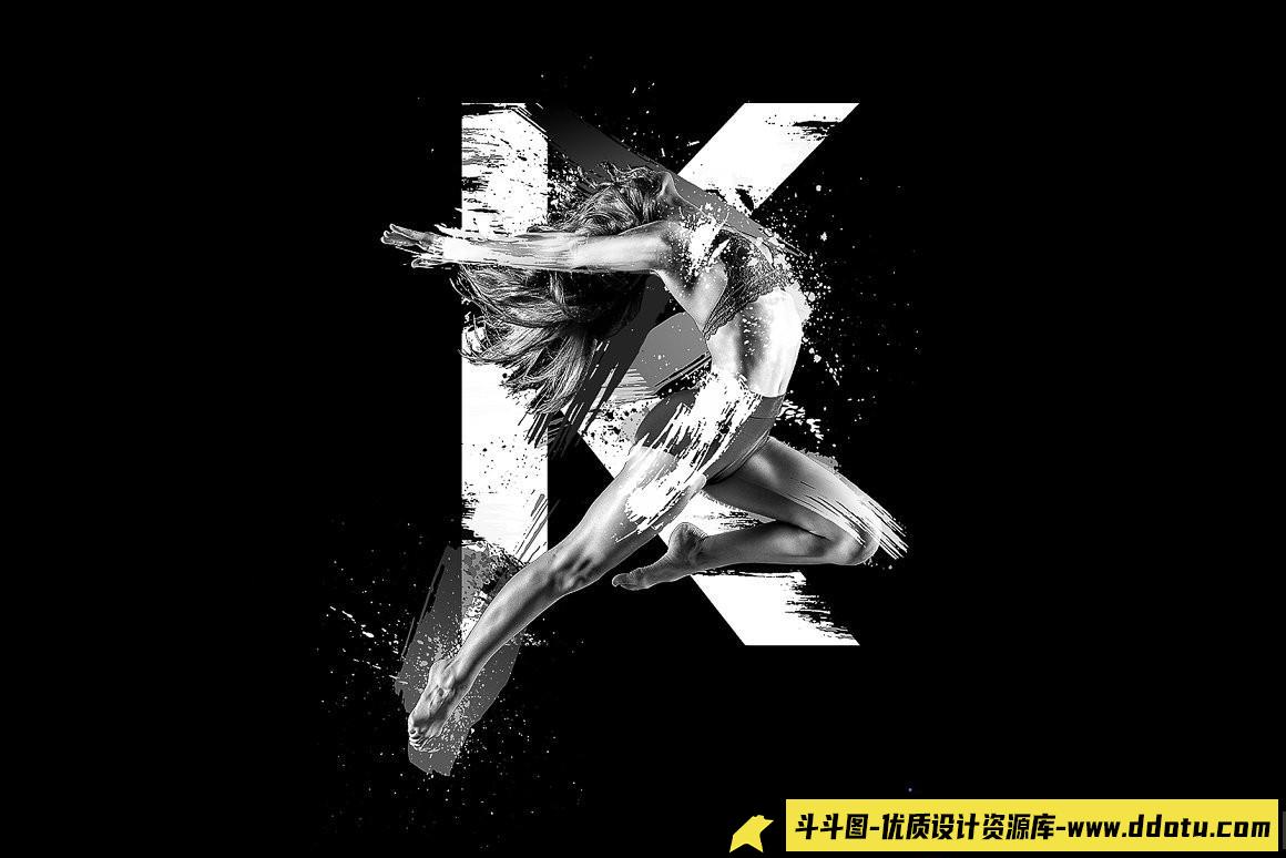 [水墨水彩笔刷][插件发布]50个创意水墨笔触和飞溅PS笔刷下载