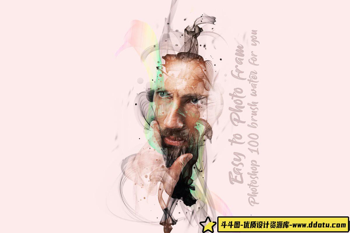 [火焰烟雾笔刷][插件发布]100抽象运动烟雾笔刷和PNG图形捆绑包