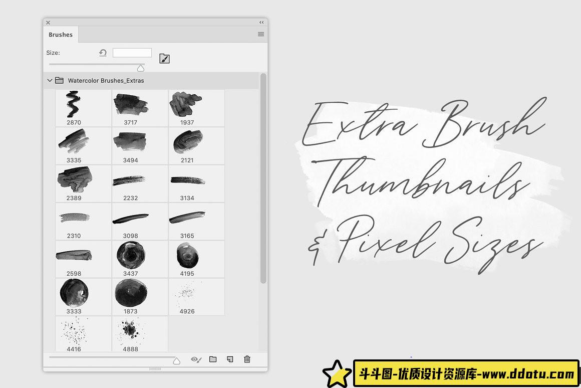 [水墨水彩笔刷][插件发布]世界地图水彩PS笔刷包 World Watercolor PS Brush Pack