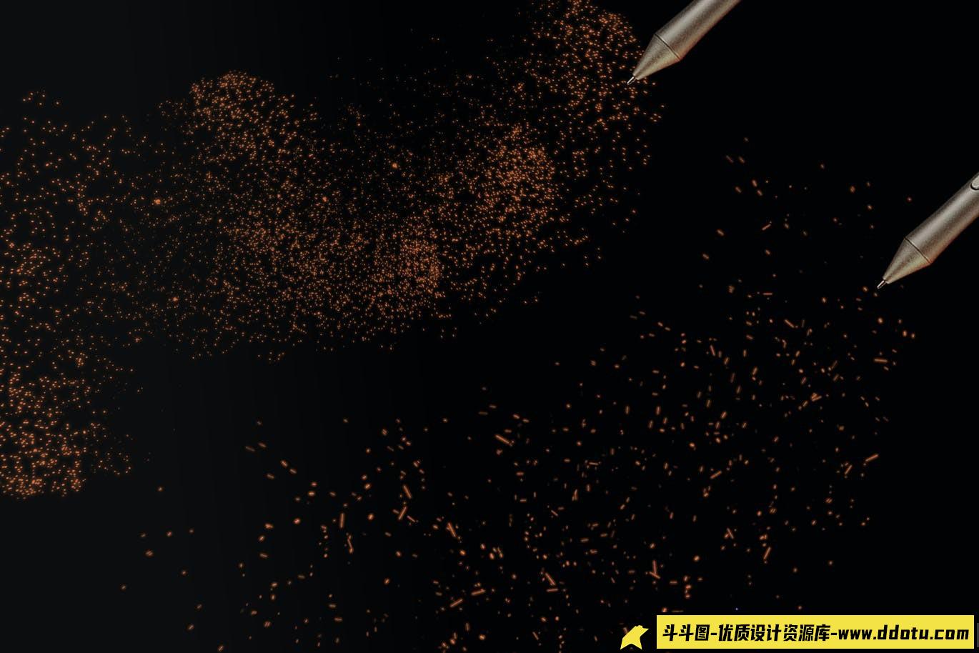 [火焰烟雾笔刷][插件发布]火光火花喷溅特效PS笔刷