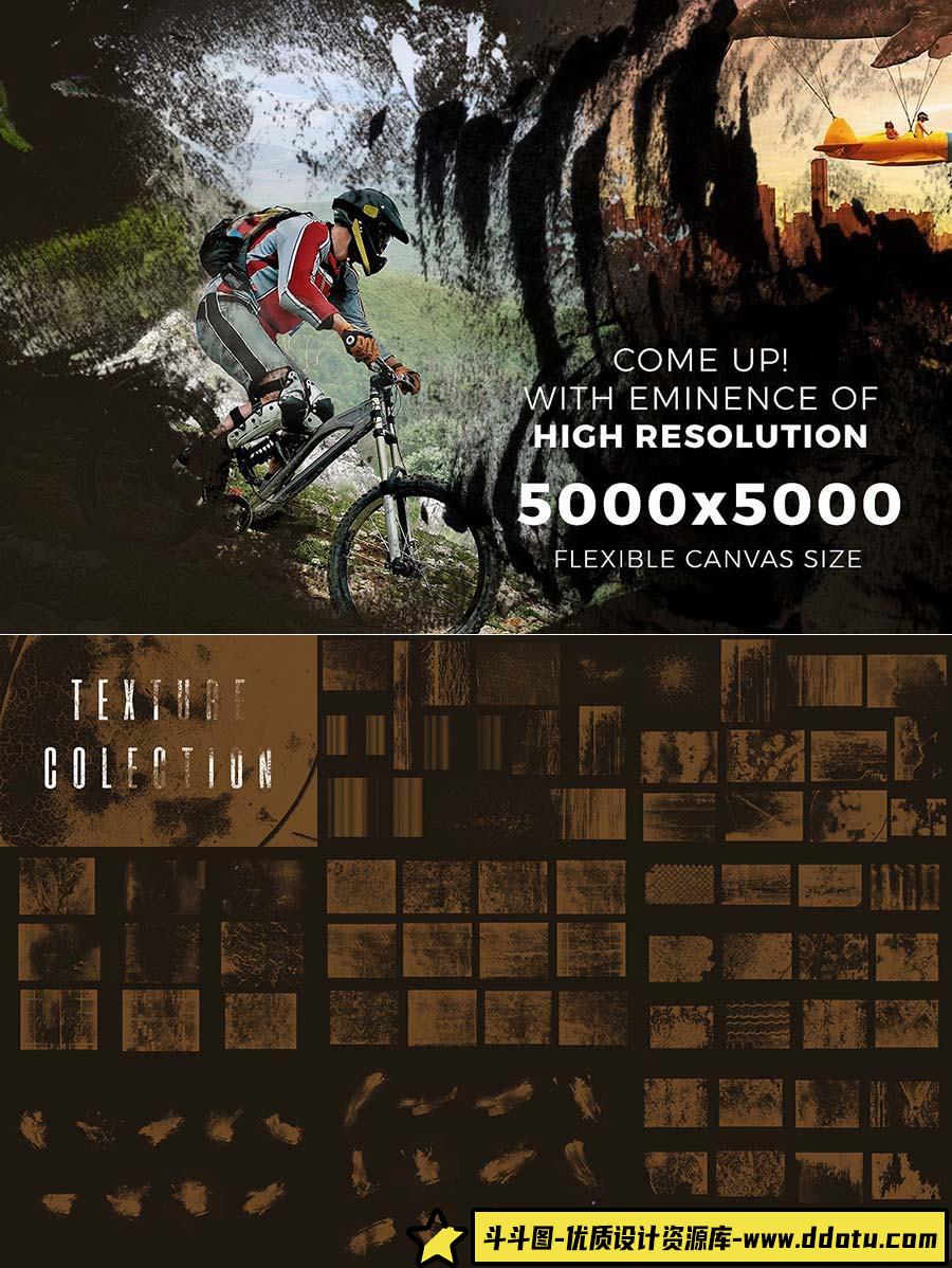 [背景纹理笔刷][插件发布]80个Photoshop笔刷-包括灰尘笔刷垃圾笔刷背景纹理PS笔刷