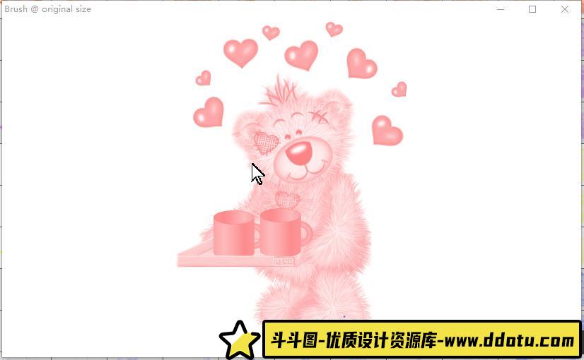 [动物相关笔刷][素材发布]55款可爱小熊PS笔刷/可爱风-斗斗图
