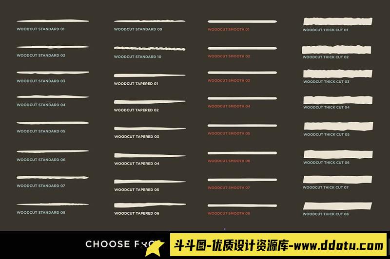 [背景纹理笔刷][插件发布]适用于PS与AI的木刻画，逼真的木刻PS/AI笔刷