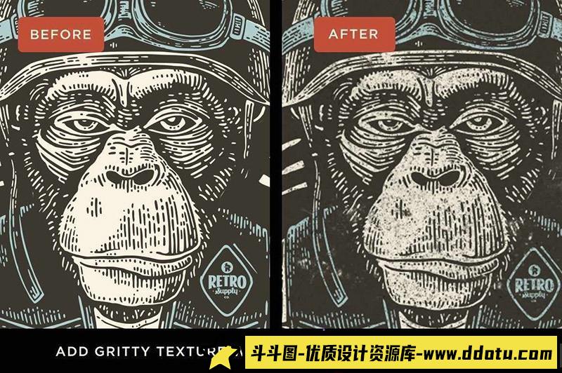 [背景纹理笔刷][插件发布]适用于PS与AI的木刻画，逼真的木刻PS/AI笔刷