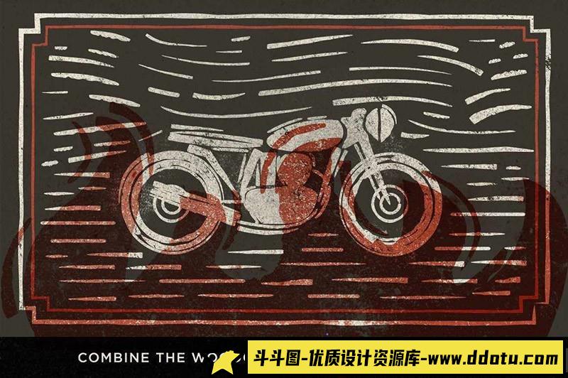 [背景纹理笔刷][插件发布]适用于PS与AI的木刻画，逼真的木刻PS/AI笔刷