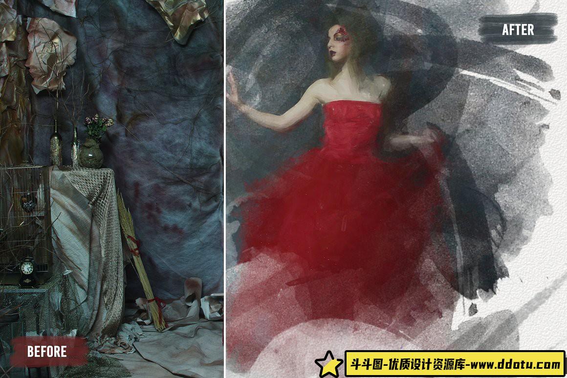 [CG绘画笔刷][插件发布]50种CG绘画艺术PS画笔 50 Painting Artistic Brushes – Vol. 1