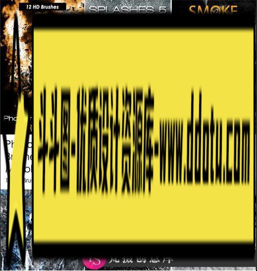 [笔刷打包下载][插件发布]461种裂缝灰尘烟花爆炸等Photoshop笔刷合集系列 – Vol.2-斗斗图