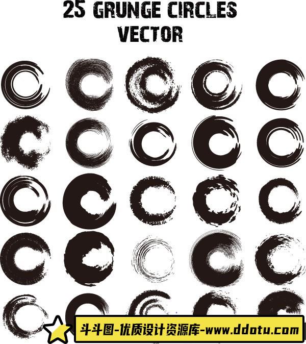 百款毛笔笔触矢量素材打包下载,助力创意设计!