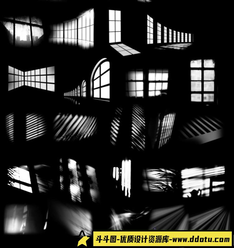 创意光影效果PS笔刷：窗户阳光与情绪氛围的完美结合