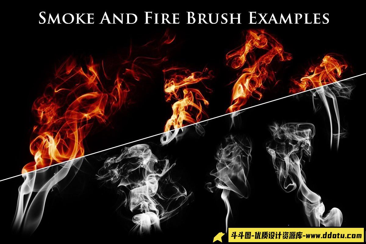 400+火焰烟雾效果工具包：全面笔刷与素材合集