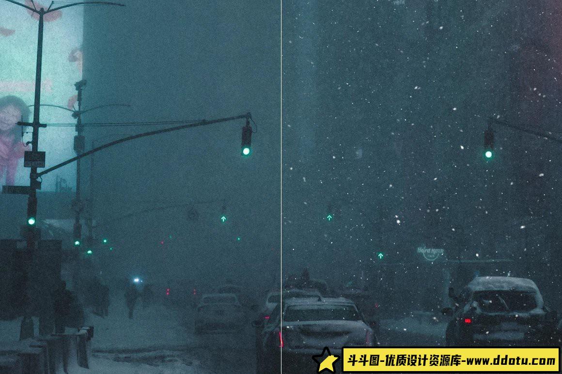100款冬季雪花Photoshop笔刷免费下载，打造自然风景效果