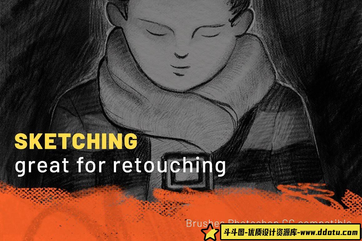 水彩铅笔绘画大师PS笔刷合集：CG艺术创作必备工具