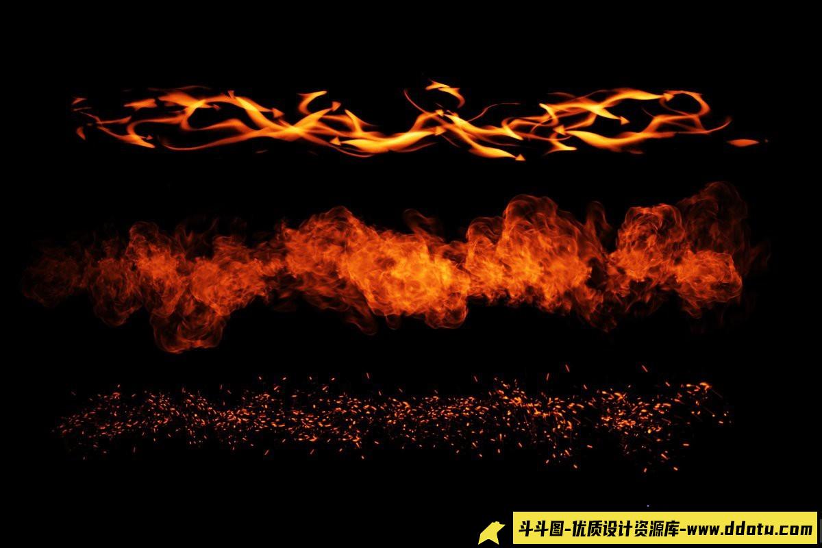 动态火焰Photoshop画笔套装:点燃创意的火焰烟雾效果