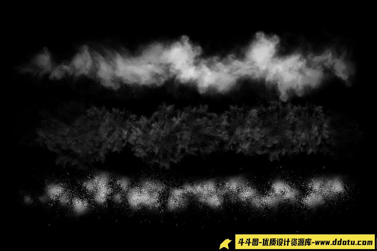 《火焰与烟雾效果：Photoshop污垢与烟雾画笔套装》