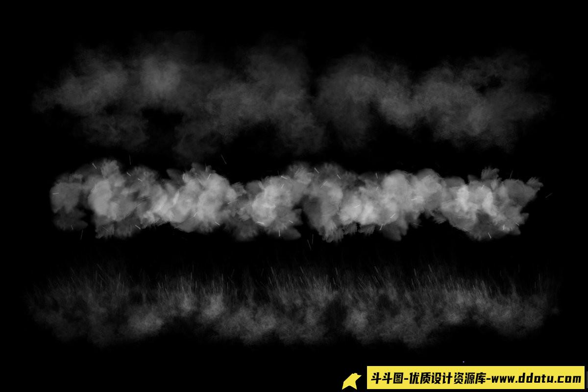 《火焰与烟雾效果：Photoshop污垢与烟雾画笔套装》