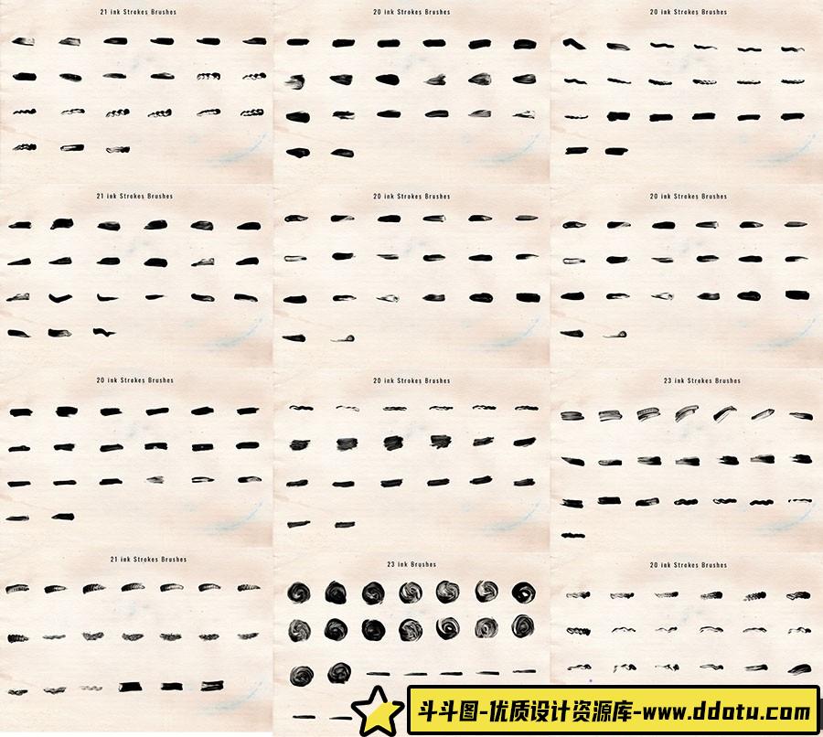 1240款中国风水墨画PS笔刷包,尽显水墨艺术魅力