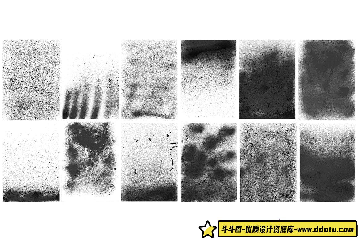 12款独特纹理喷雾Photoshop笔刷，提升水墨水彩效果