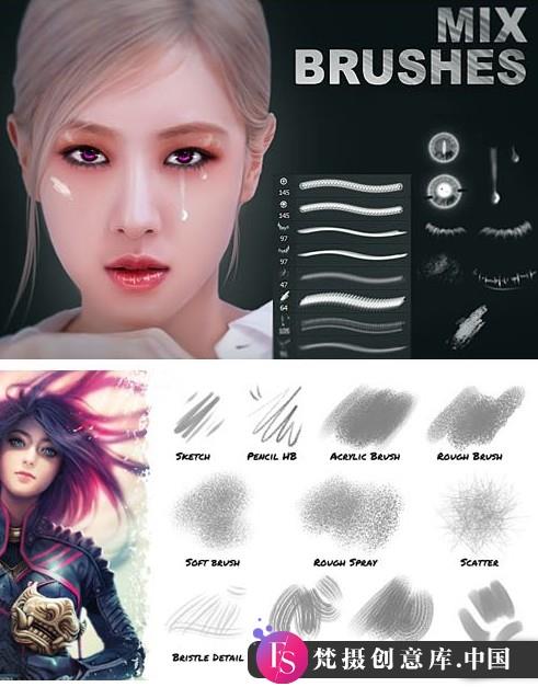 8款超赞CG绘画笔刷包，适用于Photoshop与Clip Studio Paint