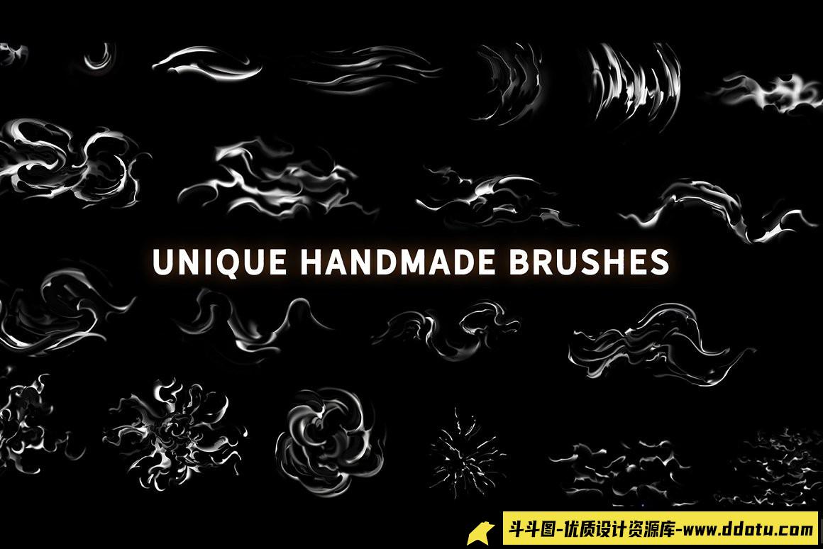 下载魔法光效笔刷：火焰烟雾特效PS工具包第一卷