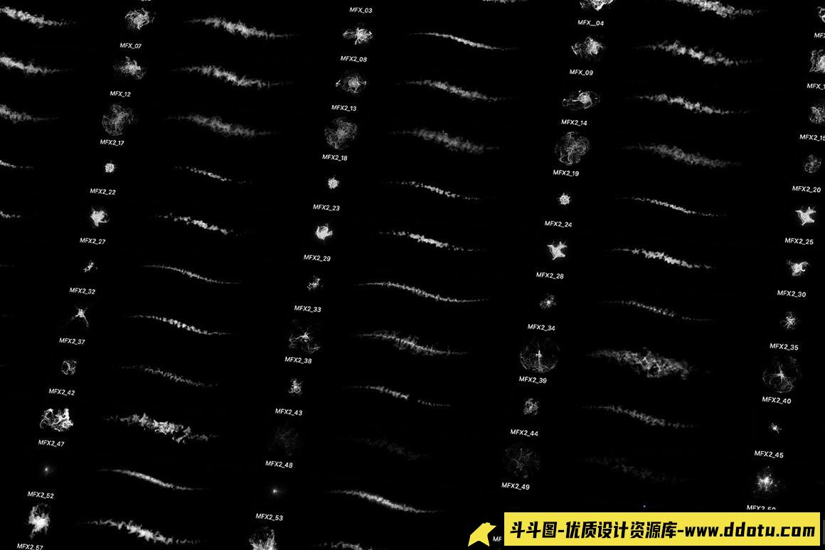 《下载火焰烟雾笔刷：PS魔法光效FX 2套装》