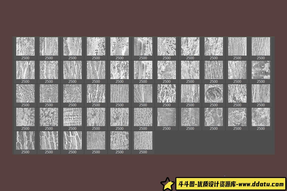 50款树皮纹理Photoshop笔刷，助你轻松打造自然背景效果