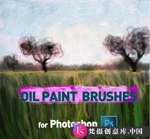 油画风格Photoshop笔刷CG绘画工具包下载-斗斗图