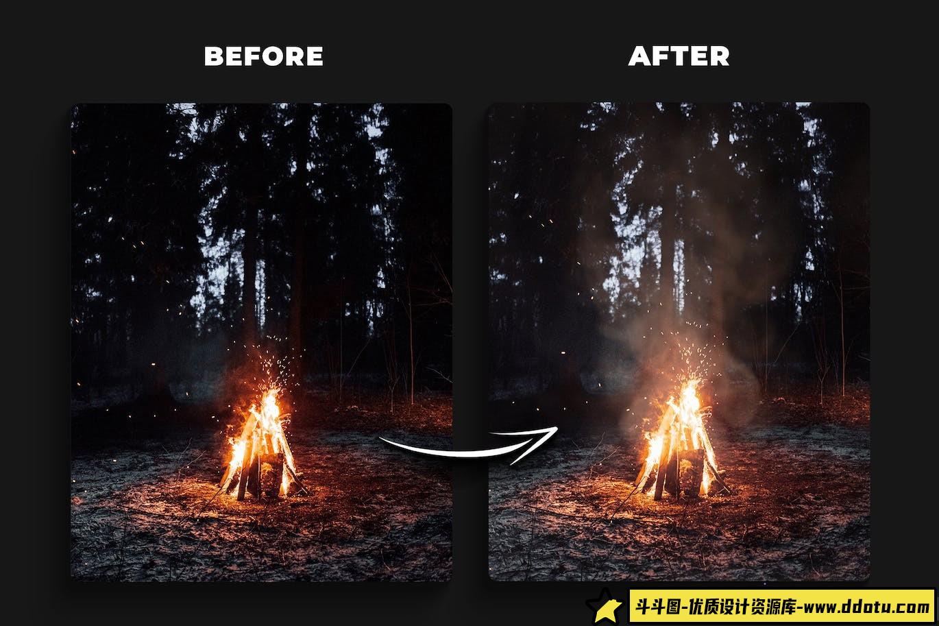 20款立式烟雾笔刷，助你轻松创作火焰效果