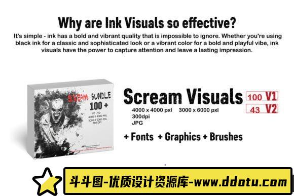 《水墨与水彩笔刷:飞溅效果素材包,提升视觉创意》