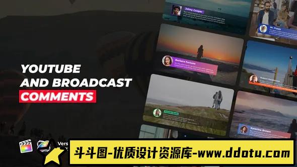 FCPX插件-内容创建评论Youtube and Broadcast Comments | FCPX-斗斗图