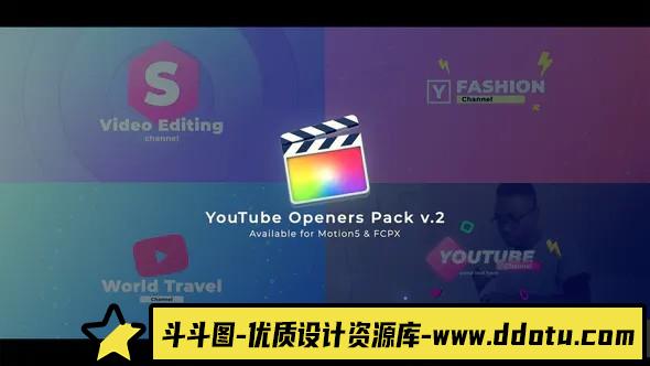 FCPX插件-YouTube风格元素FCPX插件 YouTube Intro Pack 支持M1-斗斗图