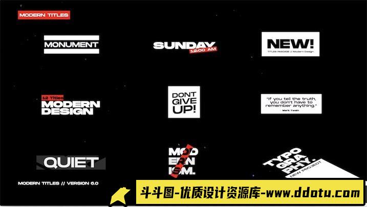 FCPX插件-简约文字标题字幕条动画 Modern Titles 4.0 | FCPX 支持M1-斗斗图