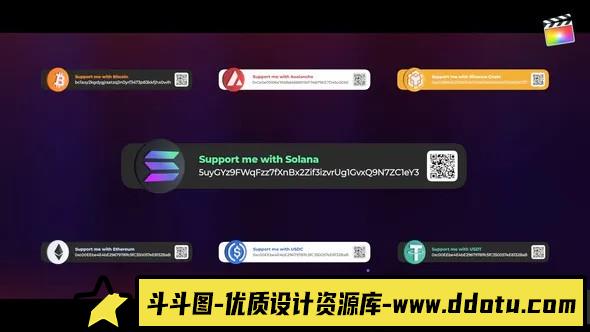 FCPX插件-货币加密效果字幕插件 Crypto Donations 支持m1-斗斗图