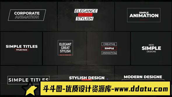 FCPX插件-简约文字动画模板Simple Titles | 兼容M1-斗斗图