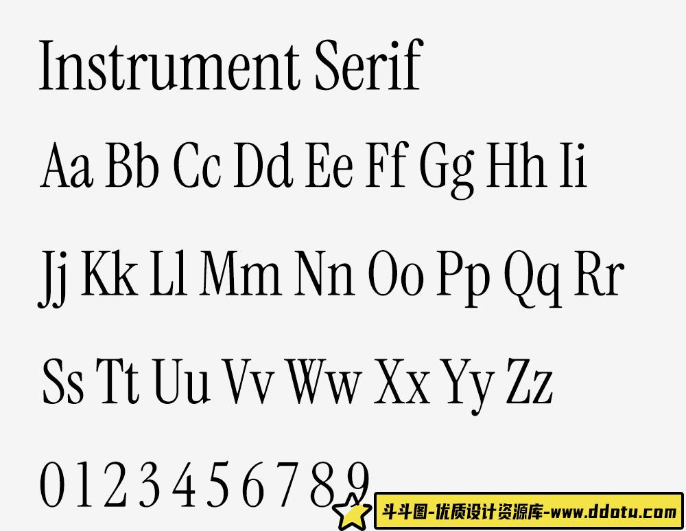 Instrument品牌推出全新衬线字体“Instrument Serif”,赋予设计更多可能性
