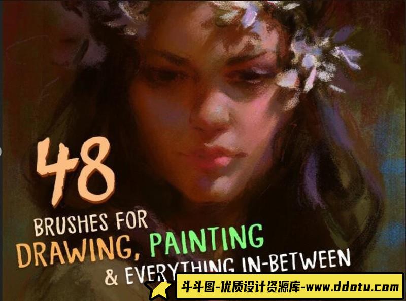 [Procreate笔刷]Artstation-莱恩的粉彩专业Procreate笔刷包集合