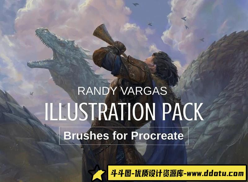 [Procreate笔刷]Gumroad-14支专为绘画而精心打造的Procreate画笔-斗斗图