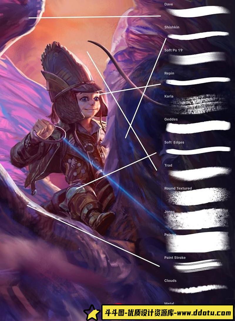 [Procreate笔刷]Gumroad-14支专为绘画而精心打造的Procreate画笔