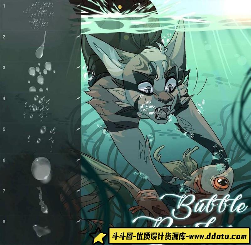 [Procreate笔刷]ipad泡泡水泡气泡笔刷合集