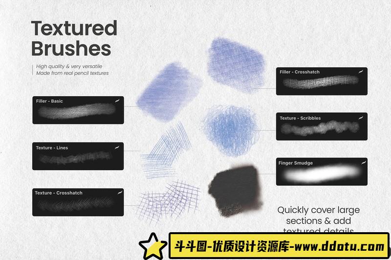 [Procreate笔刷]ProcreateAPP笔刷-100个现代水彩印章ProcreateAPP画笔下载