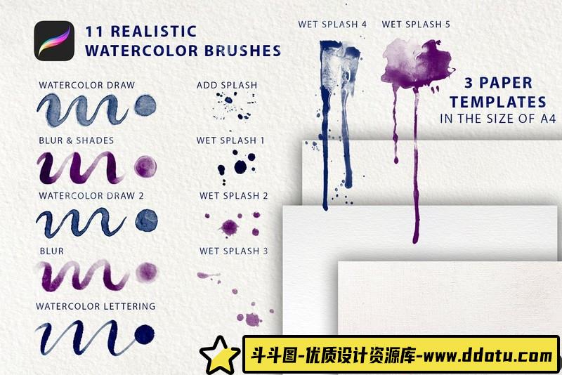 [Procreate笔刷]ProCreate笔刷，用于ProCreate的手绘图章画笔