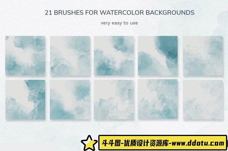 [Procreate笔刷]Procreate水彩笔套装-用于服装印花,结婚请柬和卡片,化妆品品牌包装