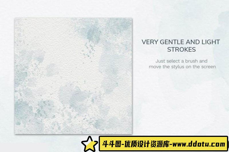 [Procreate笔刷]Procreate水彩笔套装-用于服装印花,结婚请柬和卡片,化妆品品牌包装